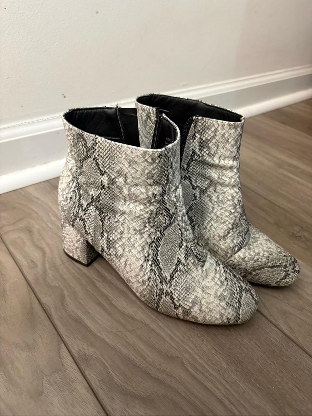 Primark Snake-Print Ankle Boots